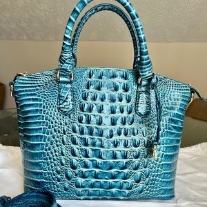 💎NWOT Brahmin Duxbury (Regular) Satchel Lagoon Blue Melbourne Leather💎